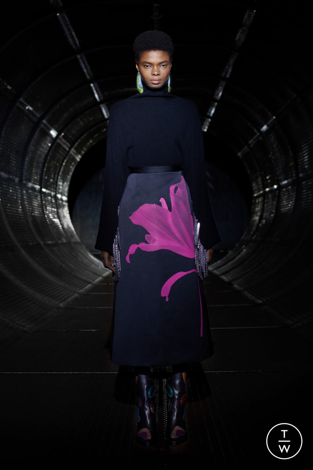 Fashion Week London Resort 2020 look 13 from the Christopher Kane collection womenswear