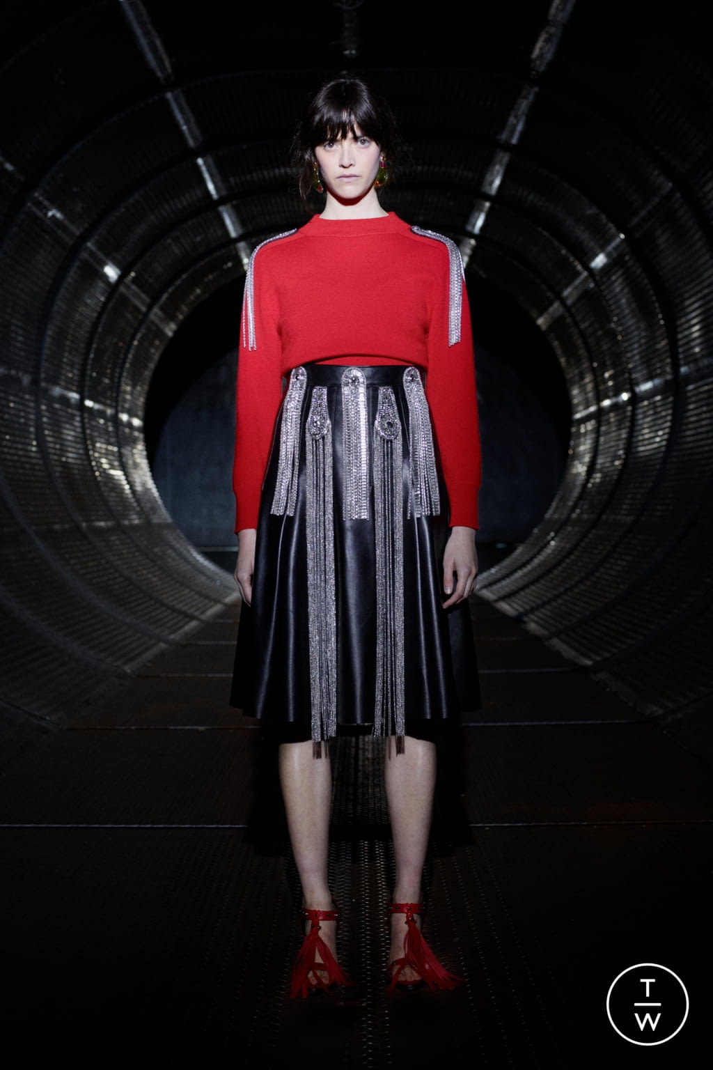 Fashion Week London Resort 2020 look 24 from the Christopher Kane collection 女装