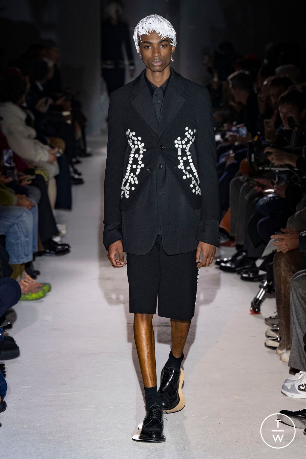 Fashion Week Paris Fall/Winter 2024 look 9 from the Comme des Garçons Homme Plus collection menswear