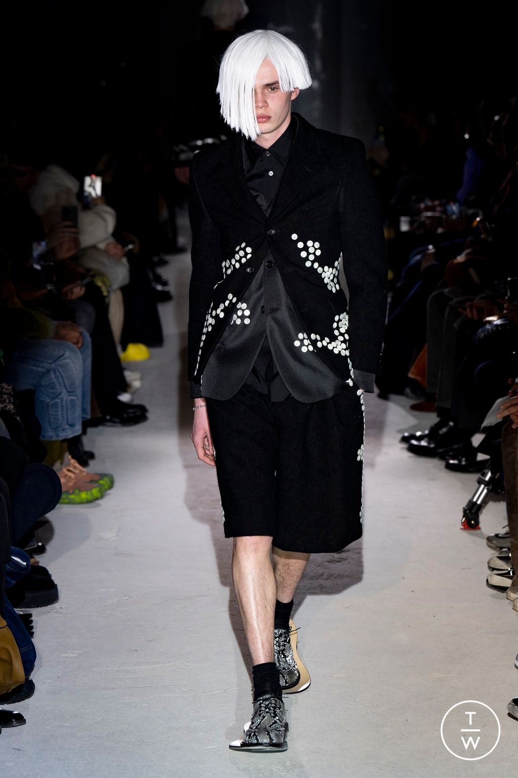 Fashion Week Paris Fall/Winter 2024 look 11 from the Comme des Garçons Homme Plus collection menswear