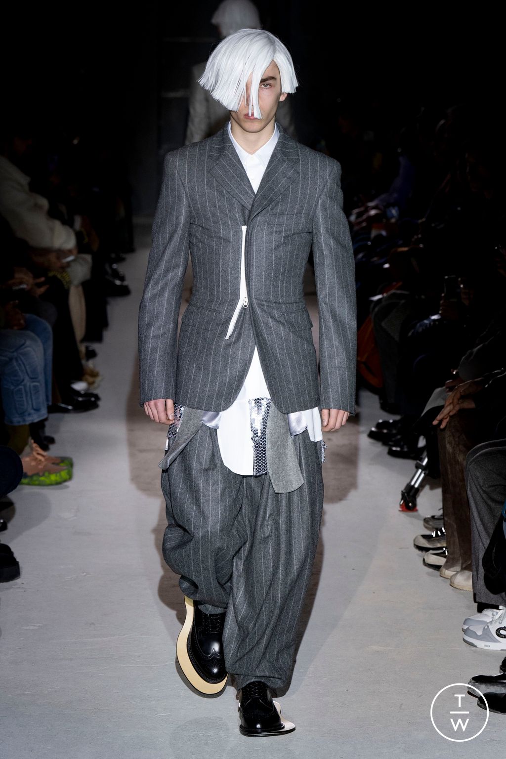 Fashion Week Paris Fall/Winter 2024 look 34 from the Comme des Garçons Homme Plus collection menswear