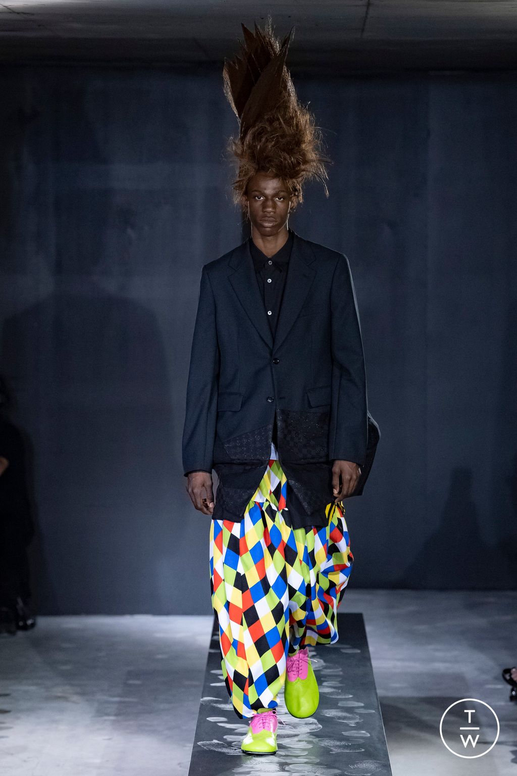 Fashion Week Paris Spring/Summer 2023 look 12 from the Comme des Garçons Homme Plus collection menswear