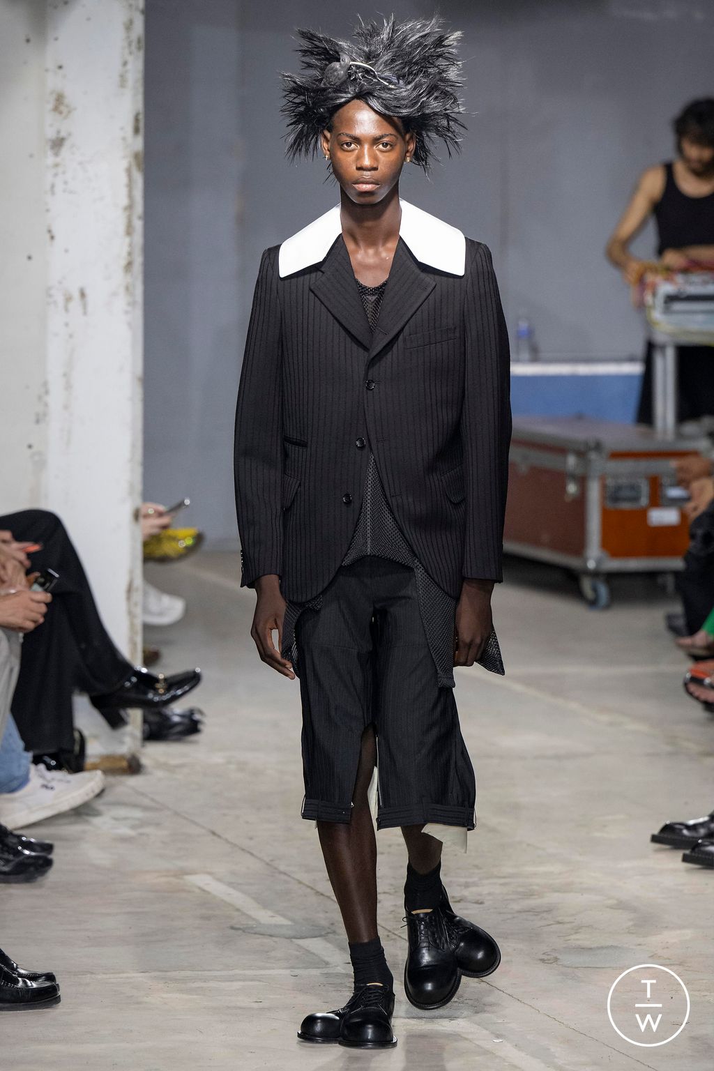 Fashion Week Paris Spring/Summer 2024 look 1 from the Comme des Garçons Homme Plus collection menswear
