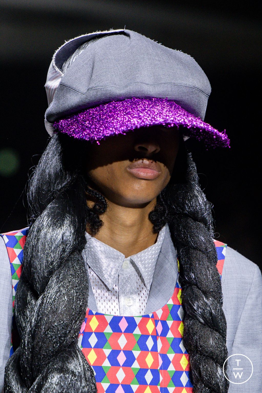 Fashion Week Paris Spring/Summer 2026 look 6 from the Comme des Garçons Homme Plus collection menswear accessories