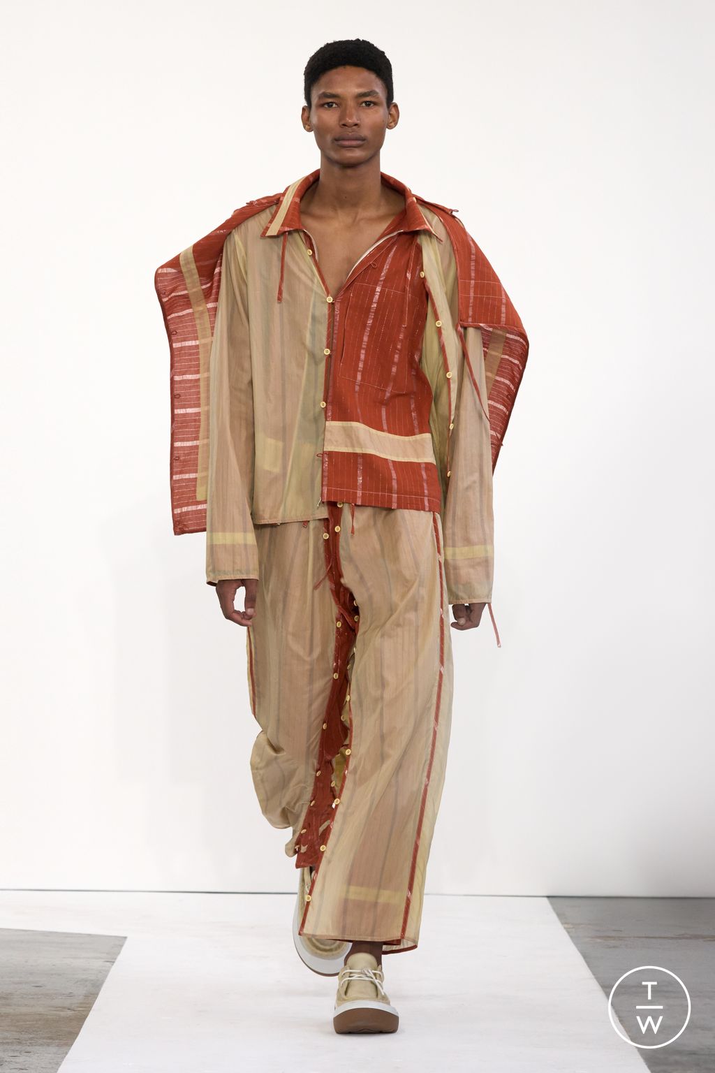 Fashion Week London Spring-Summer 2025 look 19 de la collection Craig Green menswear