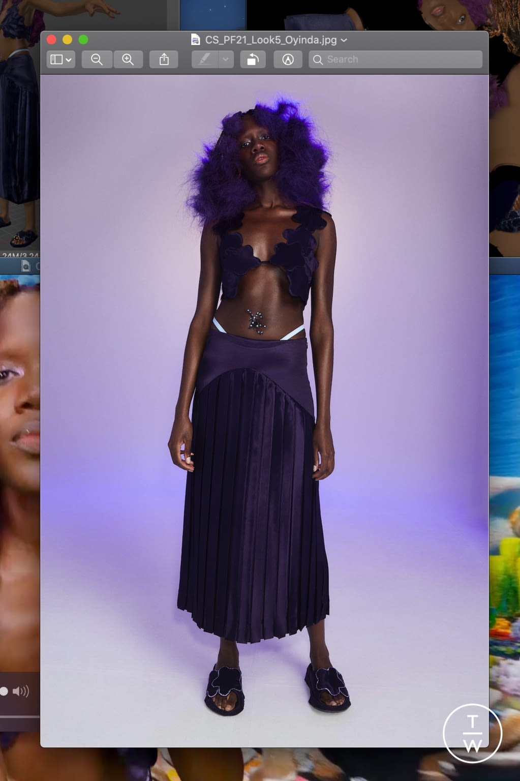 Fashion Week New York Pre-Fall 2021 look 5 de la collection Collina Strada womenswear