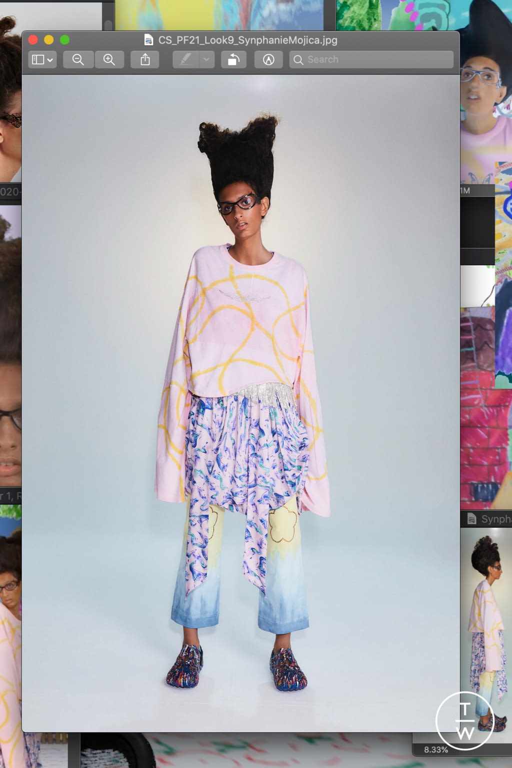 Fashion Week New York Pre-Fall 2021 look 9 de la collection Collina Strada womenswear