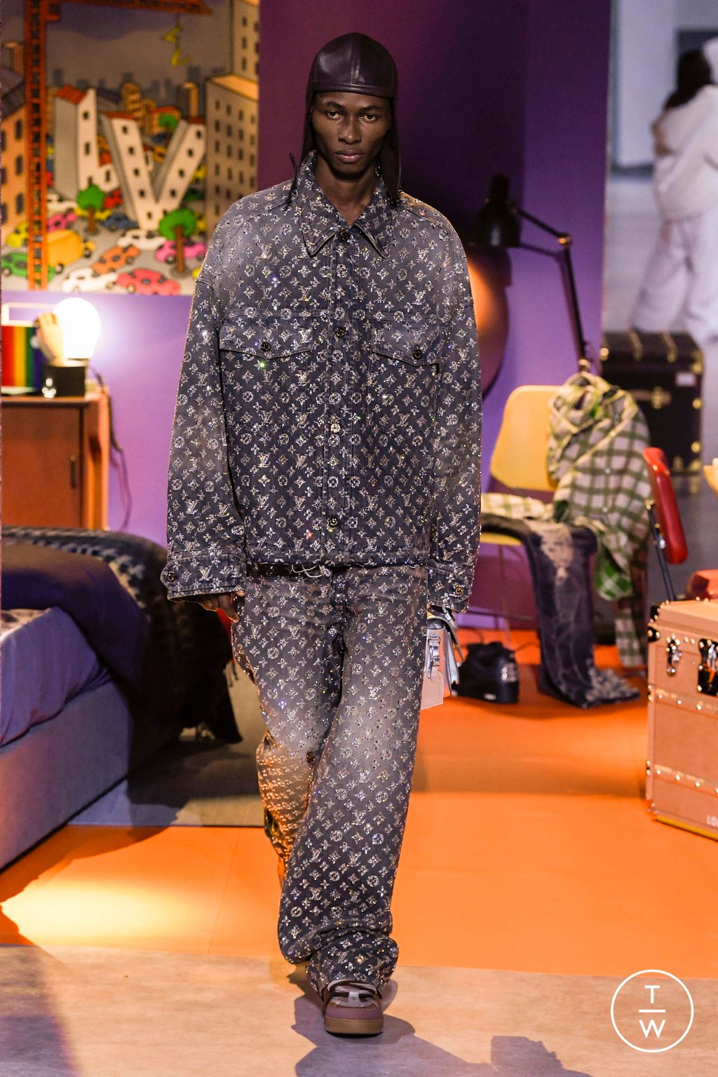 Fashion Week Paris Fall/Winter 2023 look 28 de la collection Louis Vuitton menswear