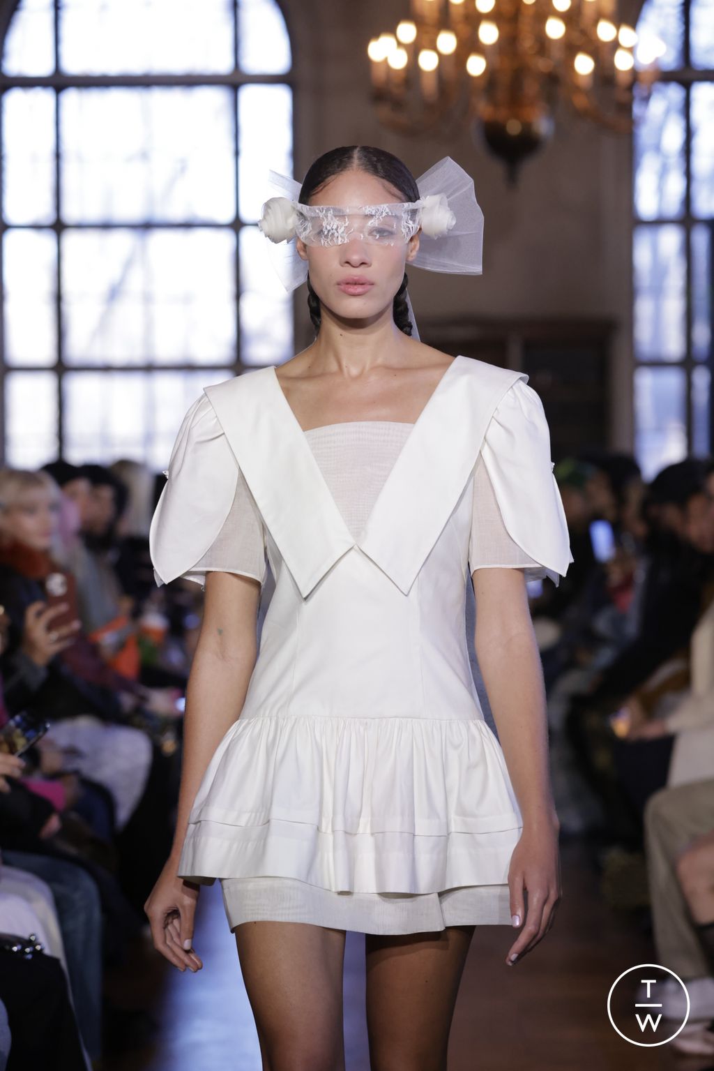 Fashion Week New York Fall/Winter 2023 look 4 from the Sandy Liang collection womenswear accessories