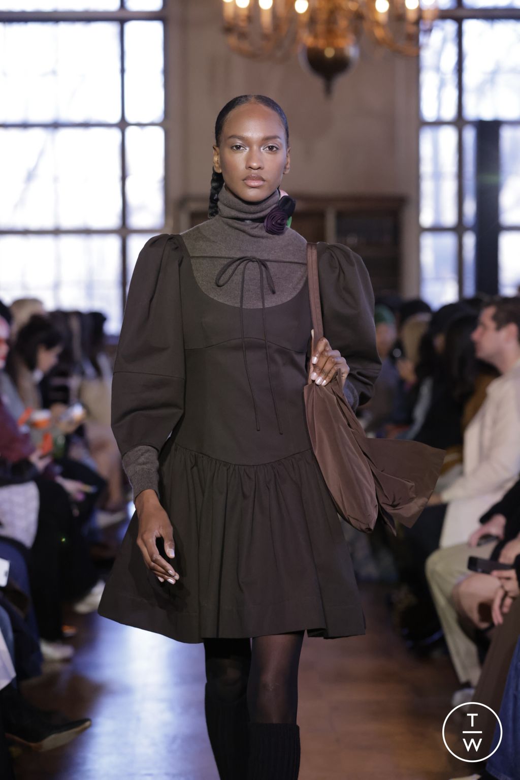 Fashion Week New York Fall/Winter 2023 look 2 from the Sandy Liang collection womenswear accessories