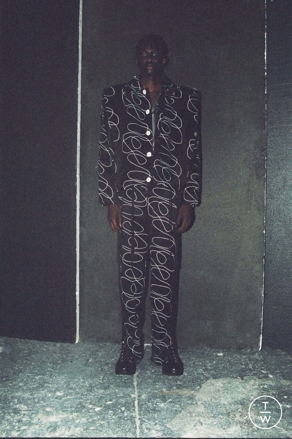 Fashion Week London Fall/Winter 2021 look 11 from the Danshan collection menswear