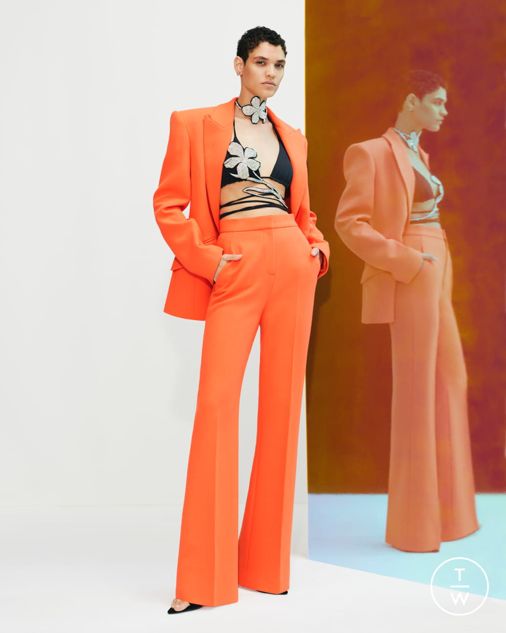 Fashion Week London Resort 2022 look 16 de la collection David Koma womenswear