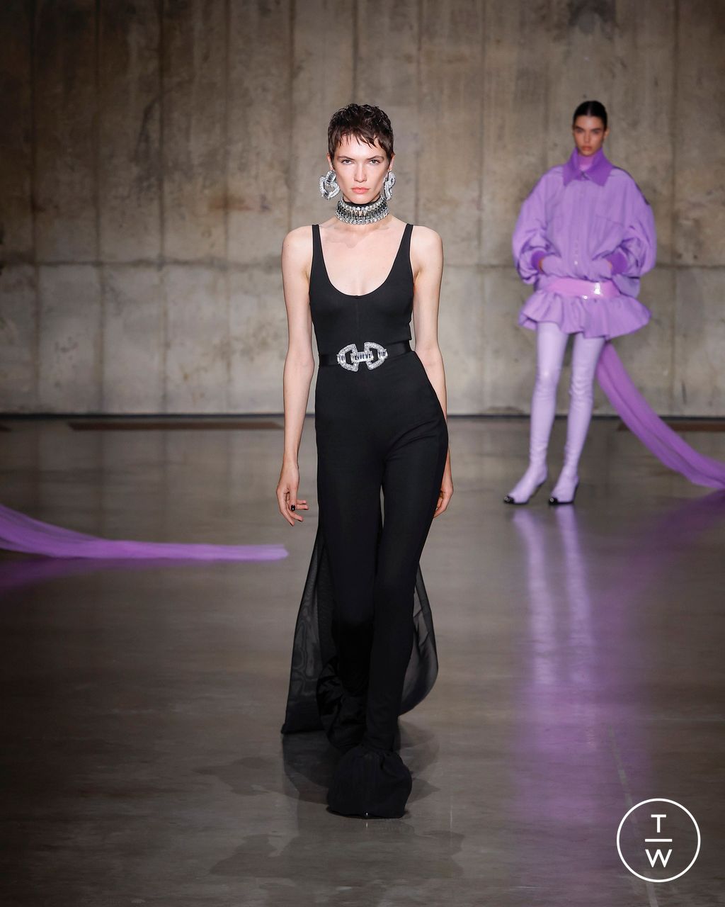 Fashion Week London Spring/Summer 2024 look 18 from the David Koma collection womenswear