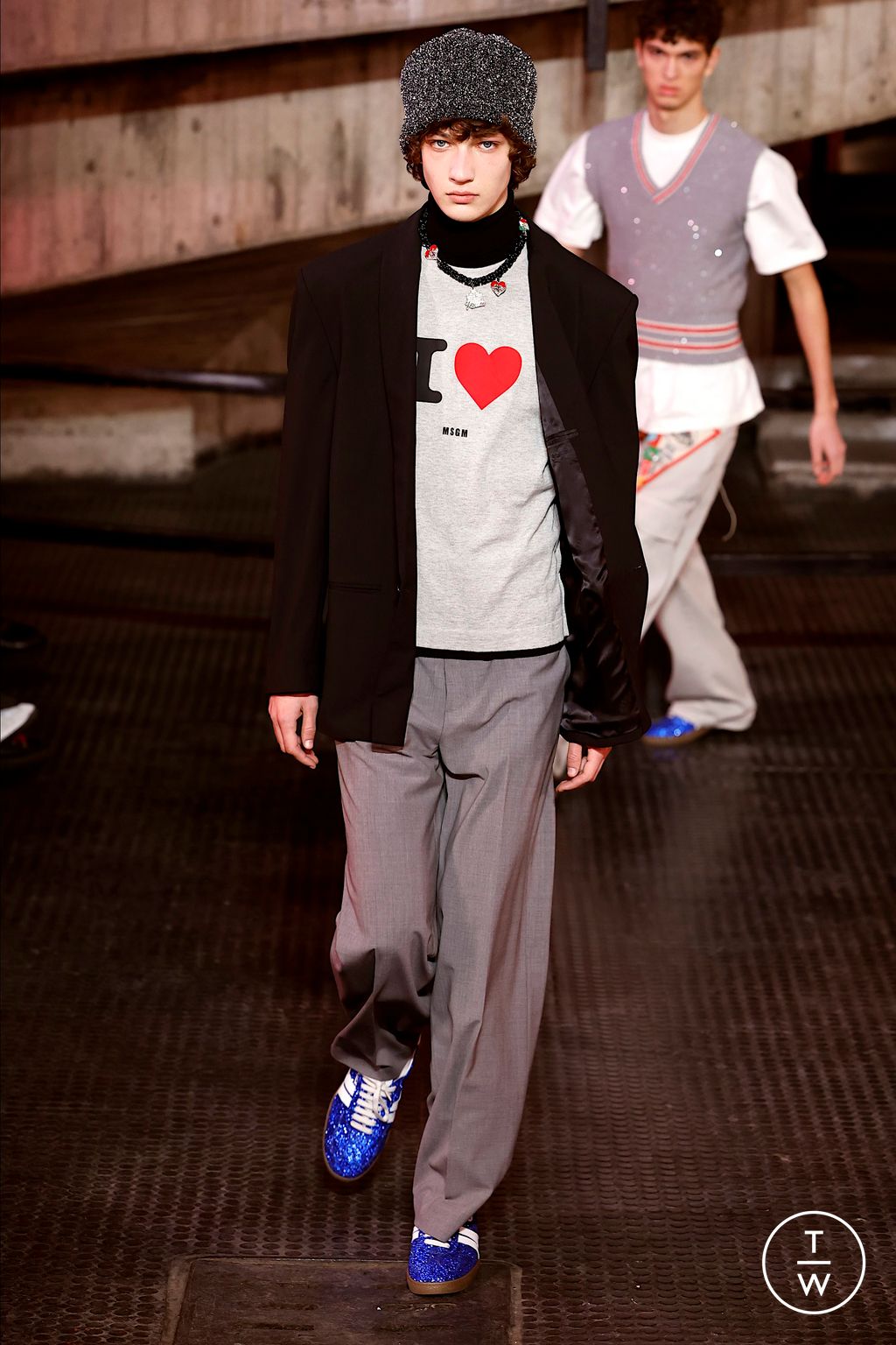 Fashion Week Milan Fall/Winter 2023 look 12 from the MSGM collection menswear