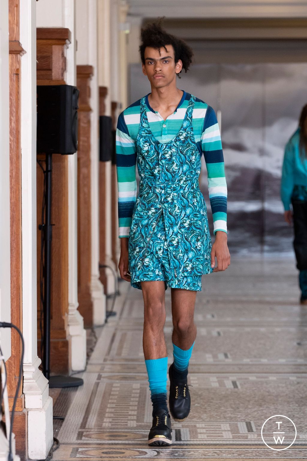 Fashion Week Paris Spring/Summer 2024 look 13 from the Denzil Patrick collection menswear