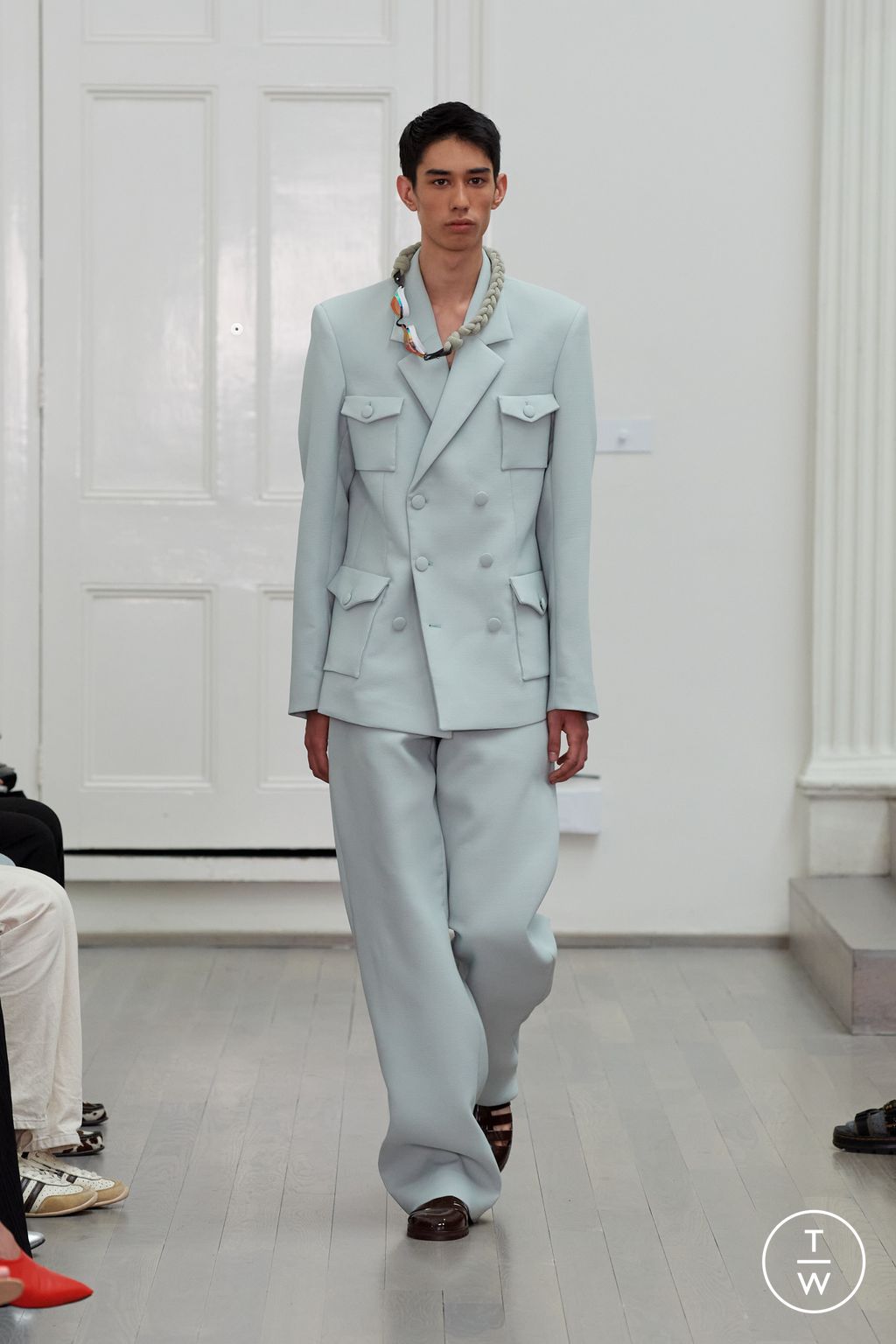 Fashion Week London Spring-Summer 2025 look 8 from the Denzil Patrick collection menswear