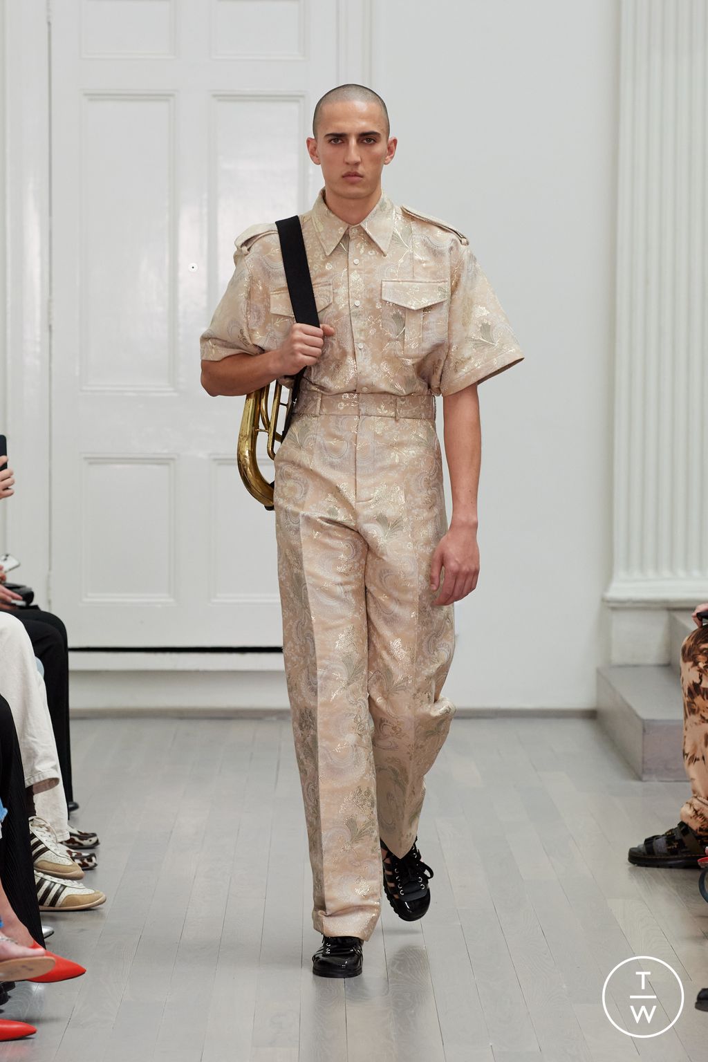 Fashion Week London Spring-Summer 2025 look 15 from the Denzil Patrick collection menswear