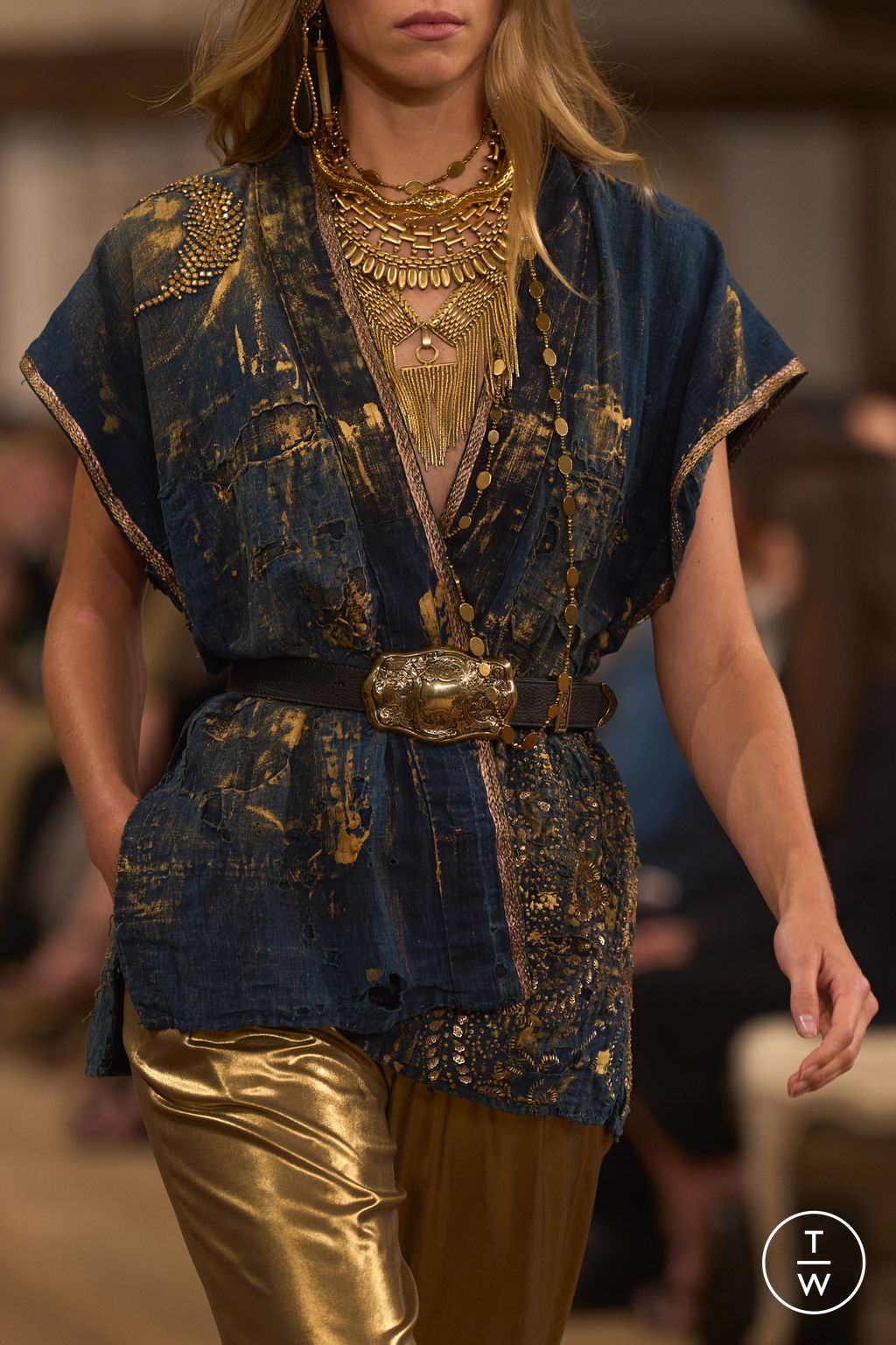 Fashion Week New York Spring/Summer 2024 look 36 from the Ralph Lauren collection 女装配饰