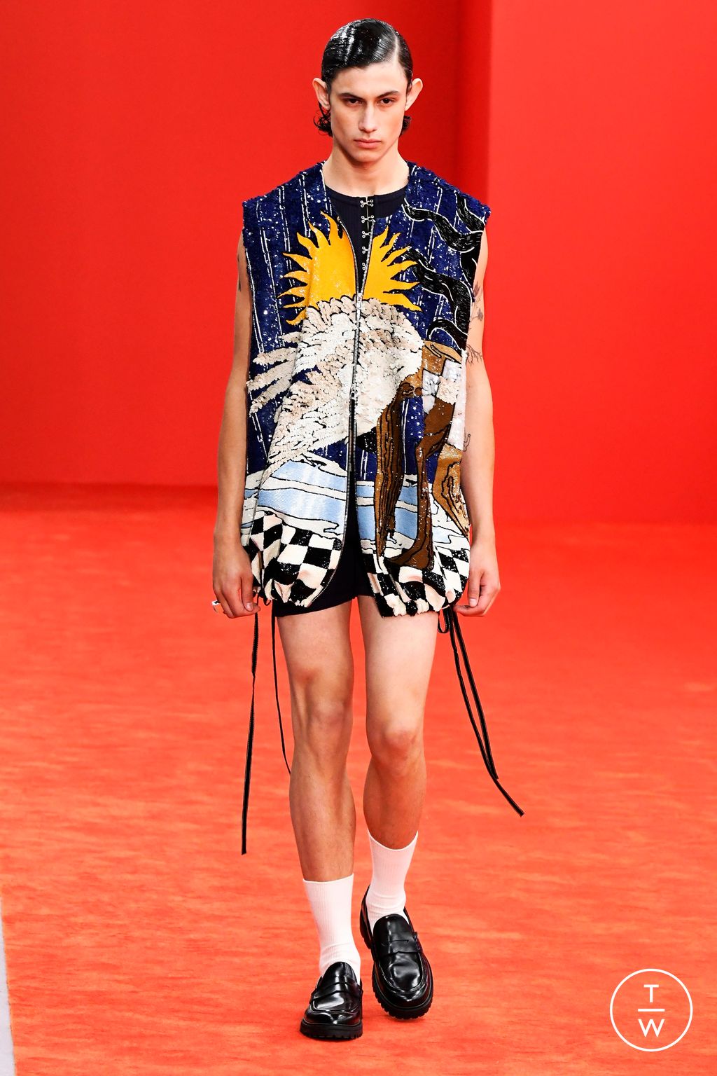 Fashion Week Milan Spring-Summer 2025 look 3 from the Dhruv-Kapoor collection menswear