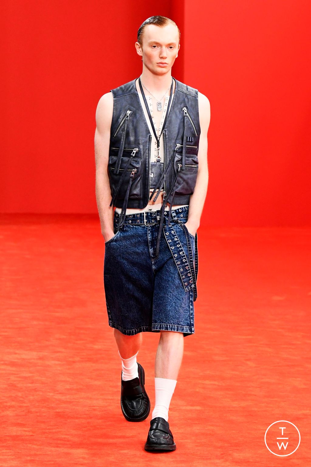 Fashion Week Milan Spring-Summer 2025 look 39 from the Dhruv-Kapoor collection menswear