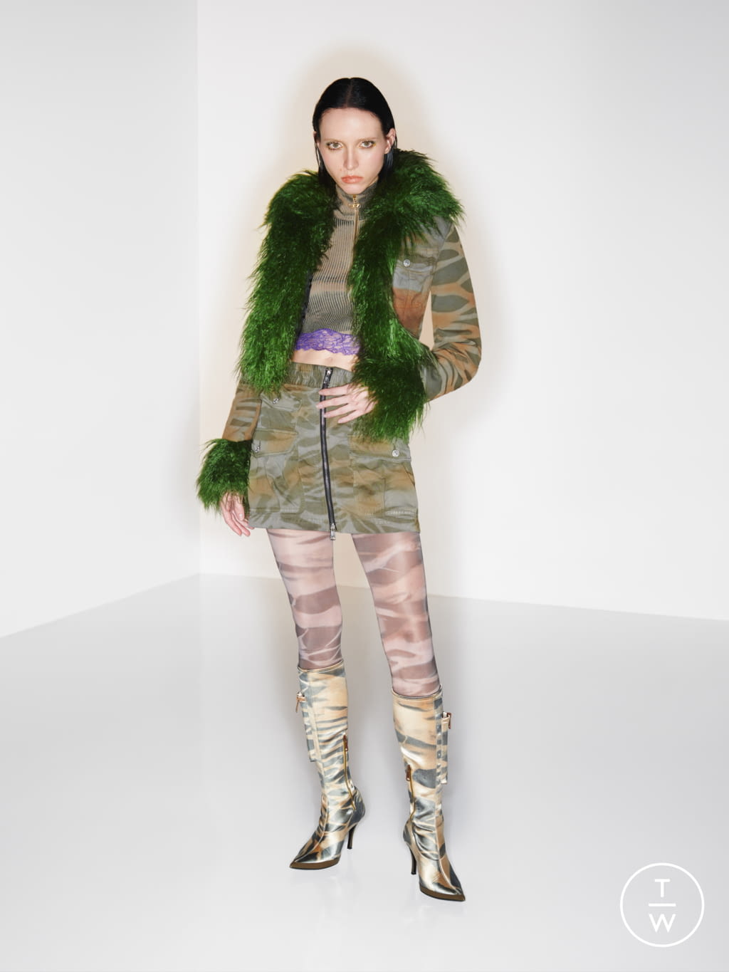 Fashion Week Milan Pre-Fall 2022 look 26 from the DIESEL collection womenswear