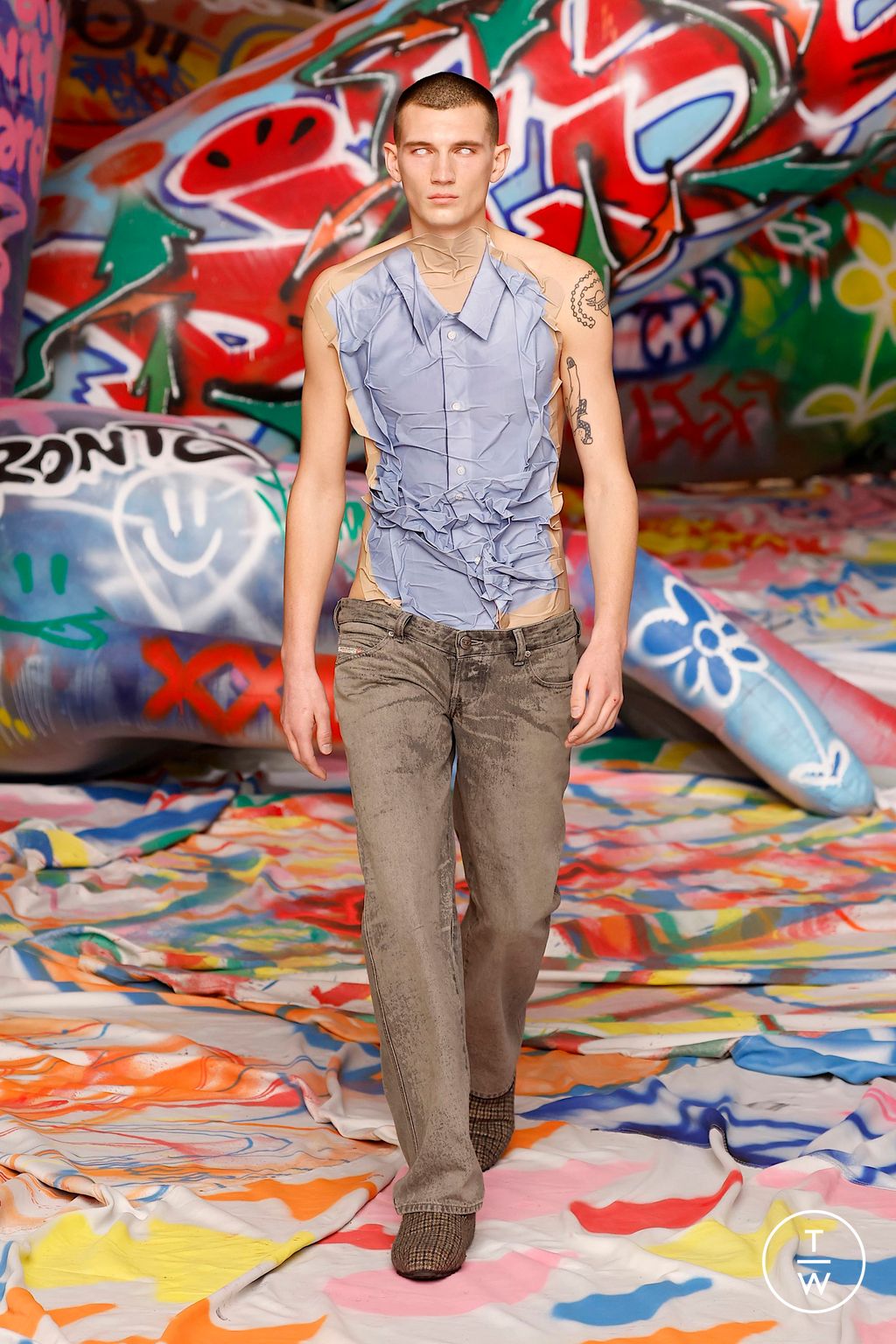 Fashion Week Milan Fall/Winter 2025 look 74 from the DIESEL collection womenswear