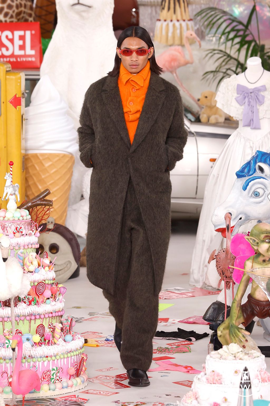 Fashion Week Milan Fall/Winter 2026 look 9 de la collection DIESEL womenswear