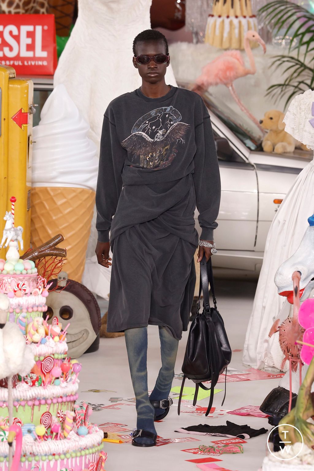 Fashion Week Milan Fall/Winter 2026 look 25 from the DIESEL collection womenswear