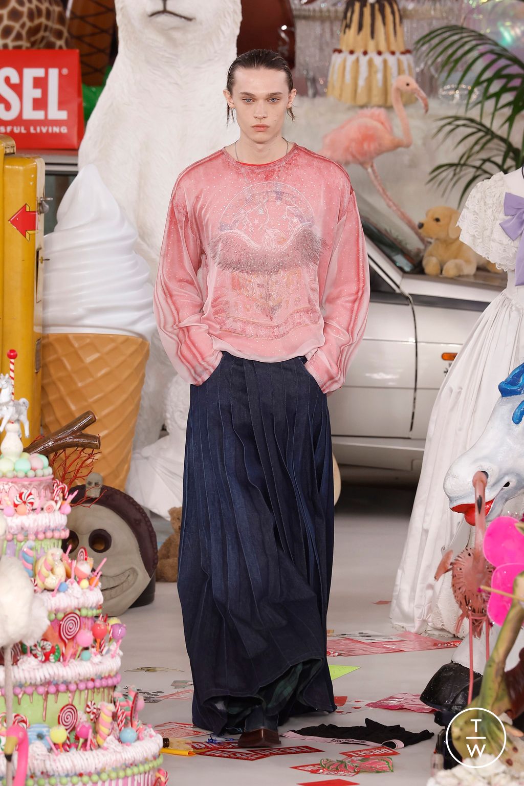 Fashion Week Milan Fall/Winter 2026 look 33 from the DIESEL collection 女装