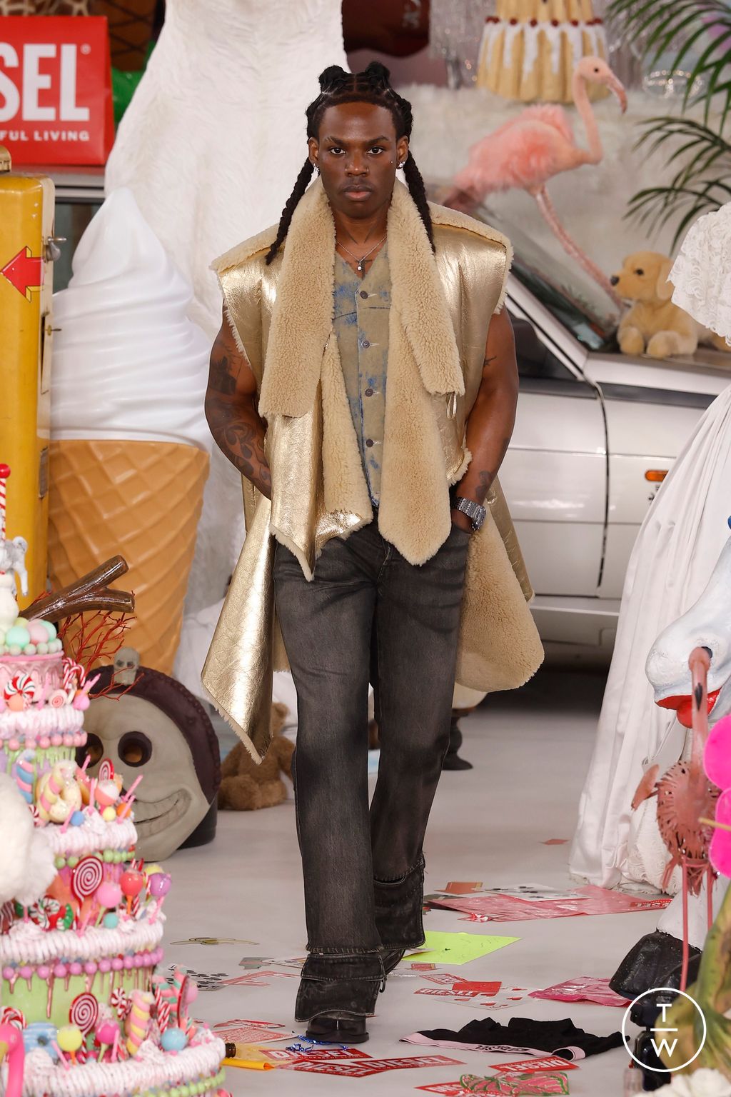 Fashion Week Milan Fall/Winter 2026 look 44 from the DIESEL collection 女装