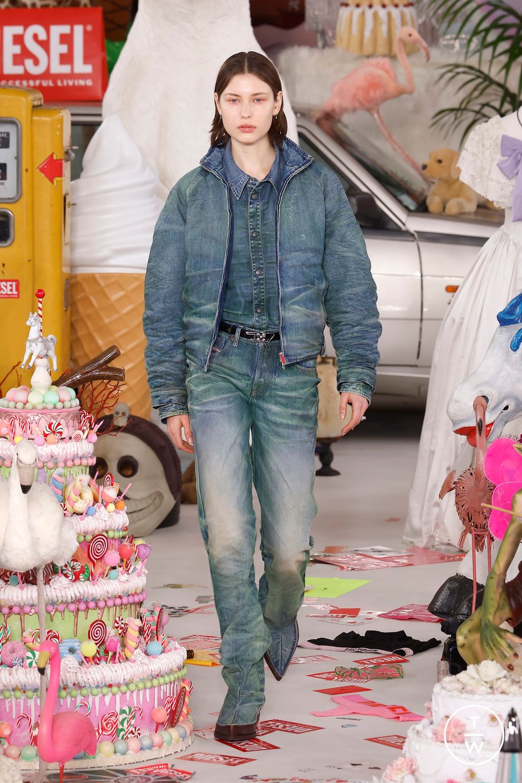 Fashion Week Milan Fall/Winter 2026 look 60 from the DIESEL collection 女装