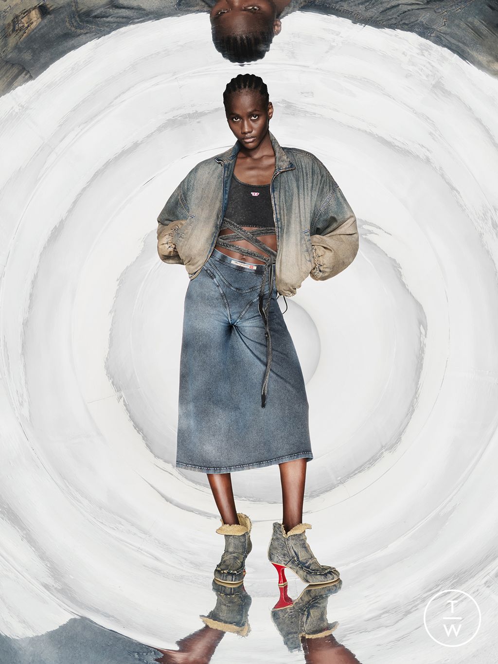 Fashion Week Milan Pre-Fall 2025 look 4 from the DIESEL collection womenswear