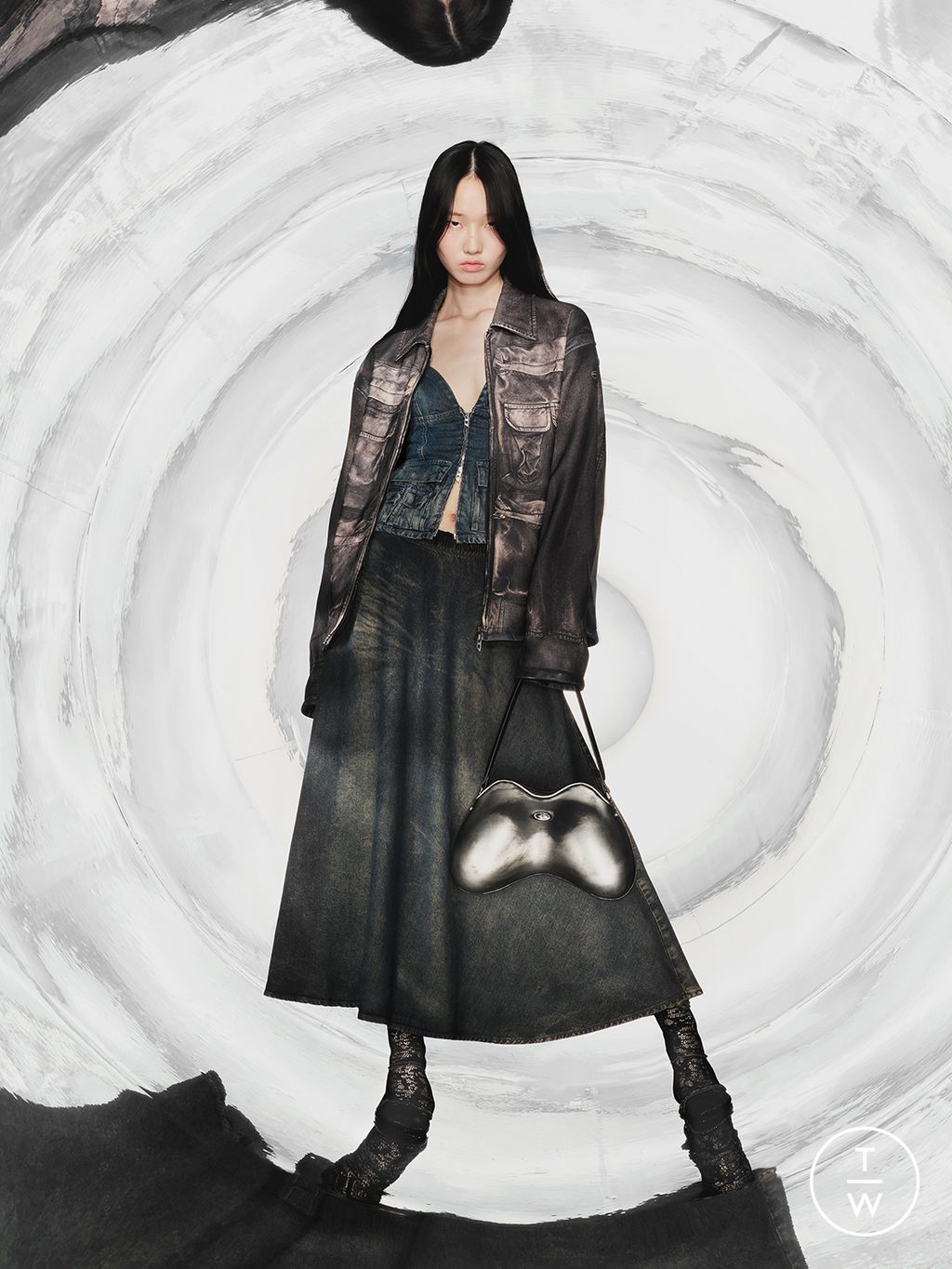 Fashion Week Milan Pre-Fall 2025 look 5 from the DIESEL collection womenswear