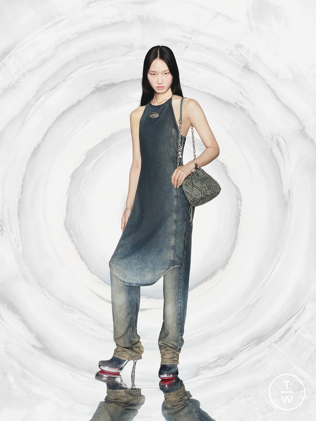 Fashion Week Milan Pre-Fall 2025 look 36 from the DIESEL collection womenswear