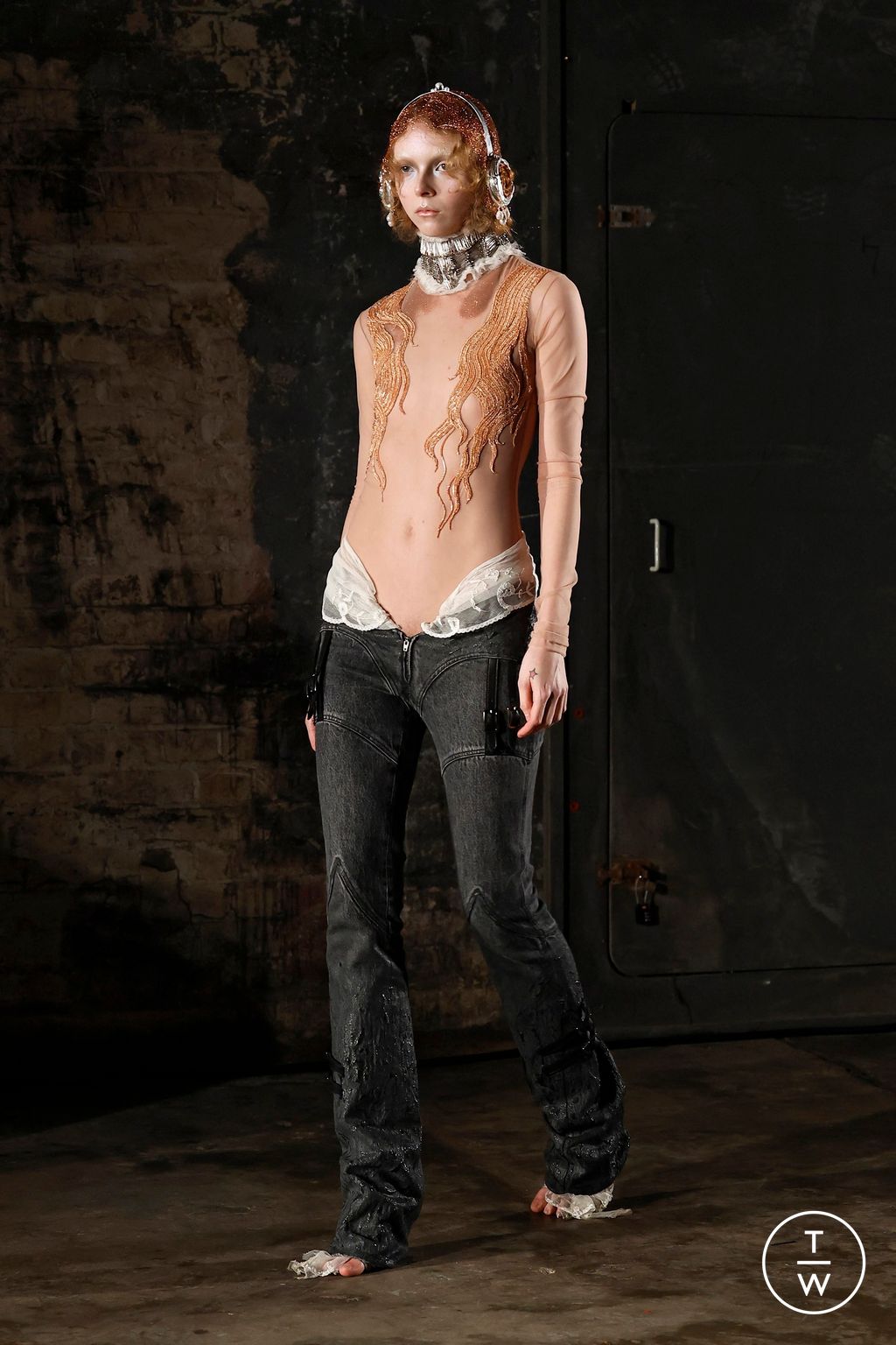 Fashion Week London Fall/Winter 2025 look 22 from the Dilara Findikoglu collection womenswear