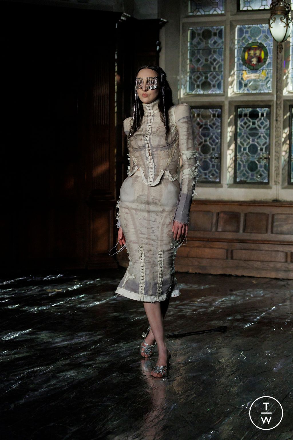 Fashion Week London Spring/Summer 2026 look 25 from the Dilara Findikoglu collection womenswear