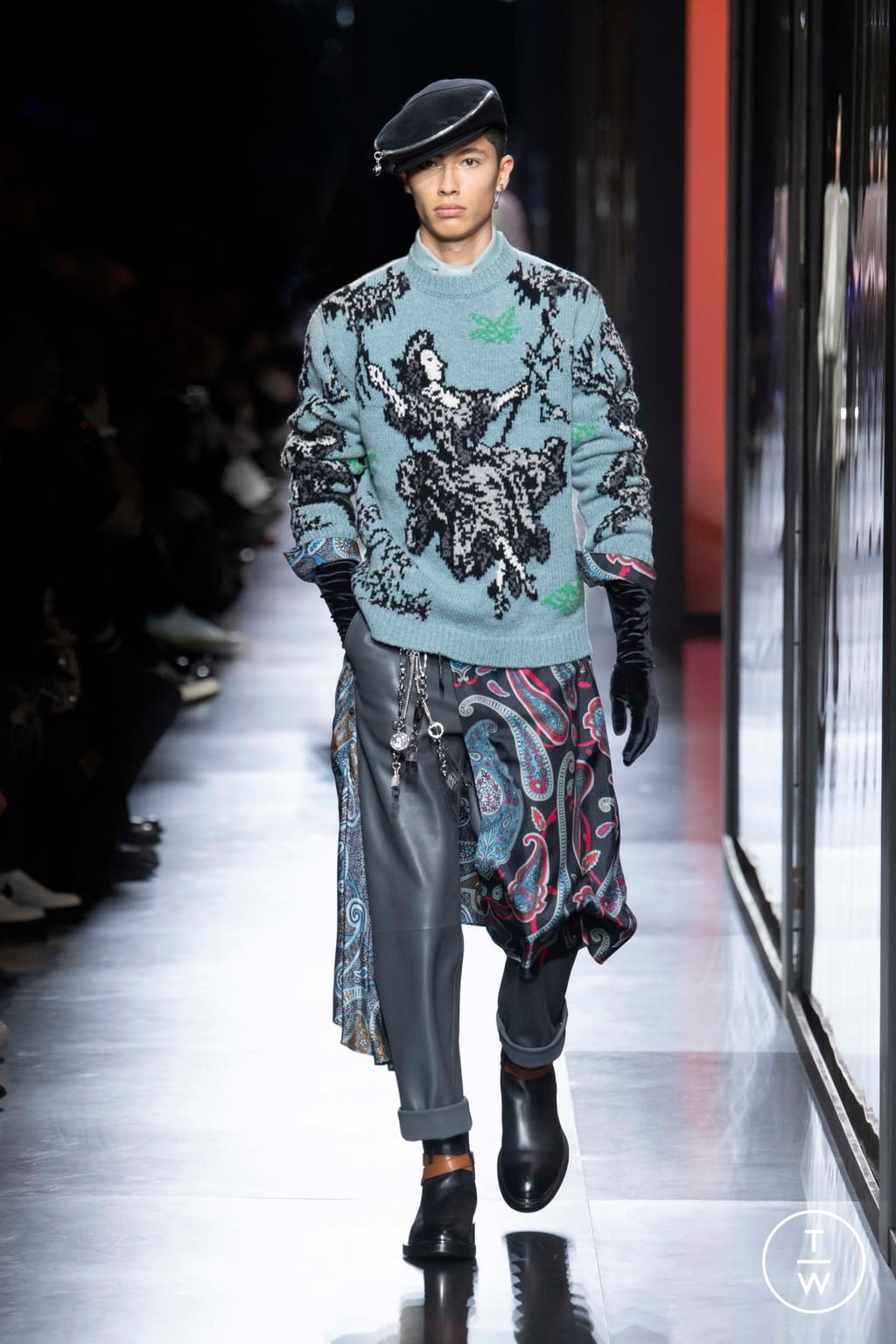 Fashion Week Paris Fall/Winter 2020 look 3 from the Dior Men collection menswear