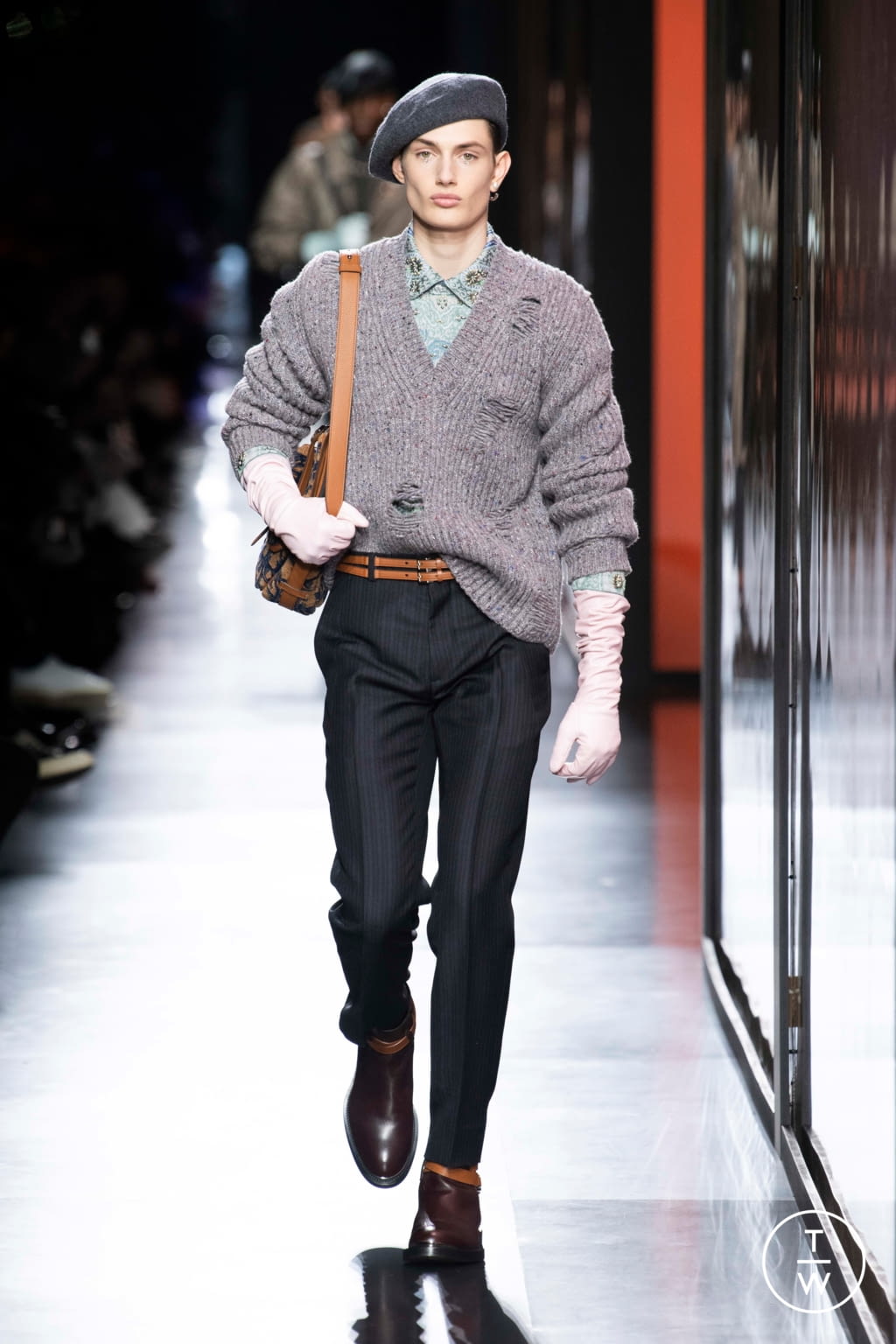 Fashion Week Paris Fall/Winter 2020 look 4 from the Dior Men collection menswear