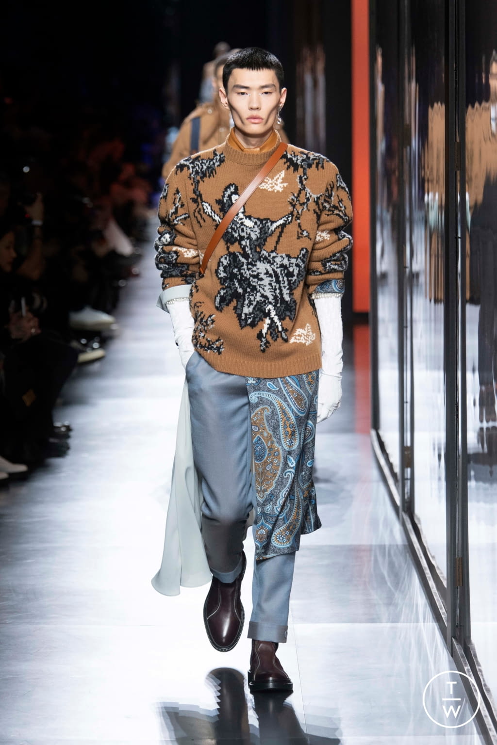 Fashion Week Paris Fall/Winter 2020 look 7 de la collection Dior Men menswear
