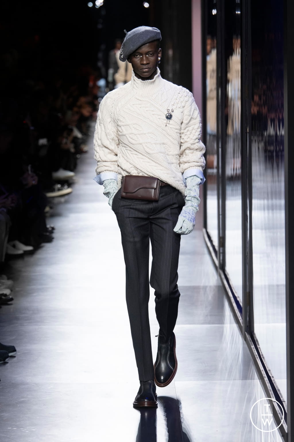 Fashion Week Paris Fall/Winter 2020 look 18 from the Dior Men collection 男装
