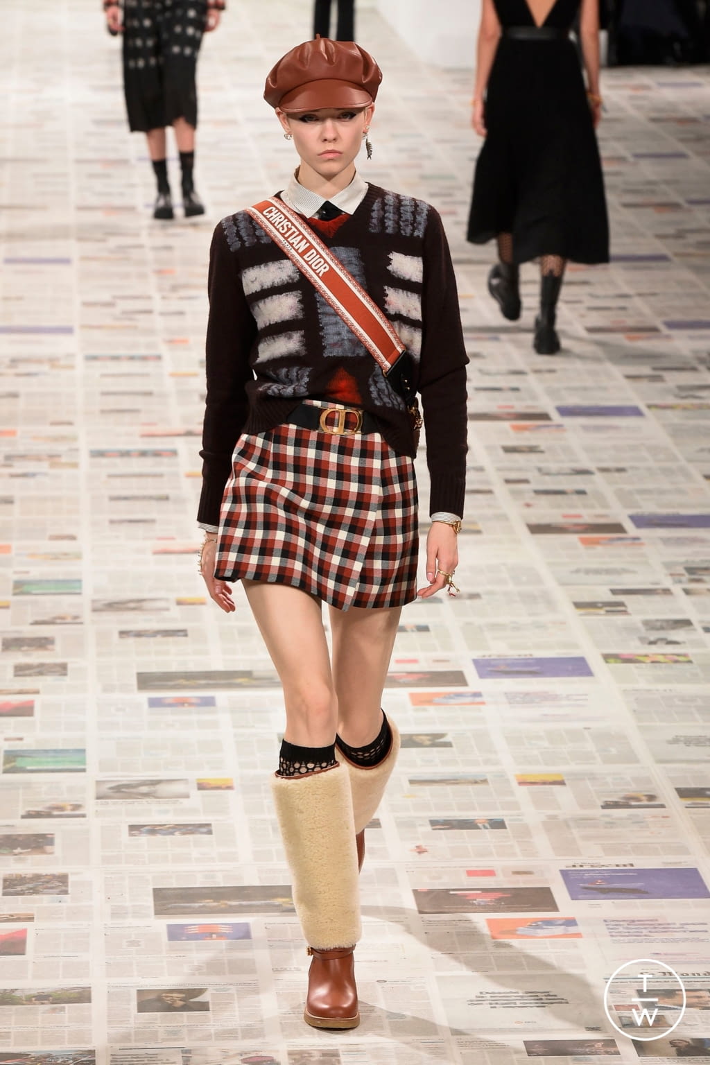 Fashion Week Paris Fall/Winter 2020 look 12 from the Christian Dior collection 女装