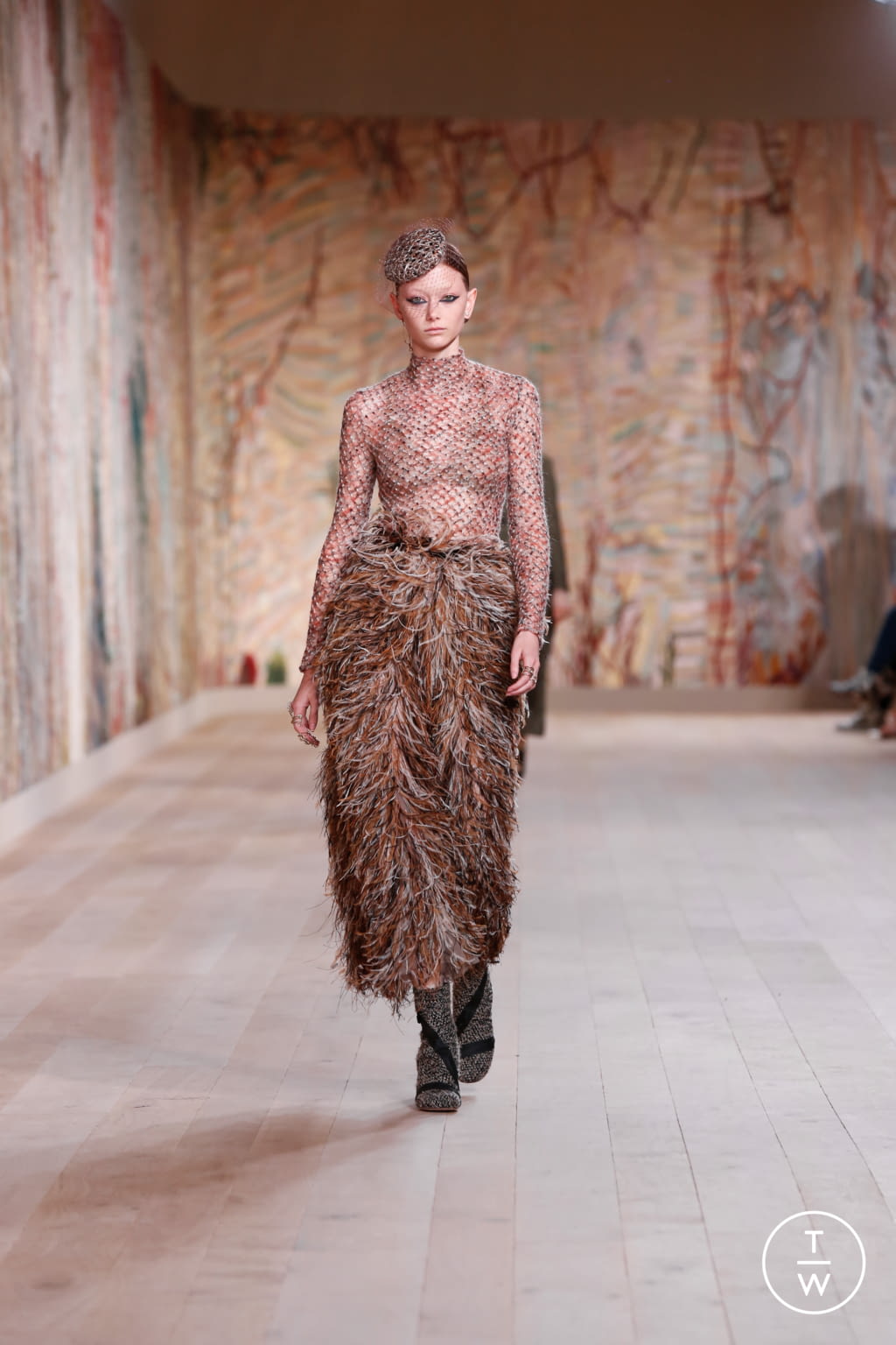 Fashion Week Paris Fall/Winter 2021 look 55 de la collection Christian Dior couture
