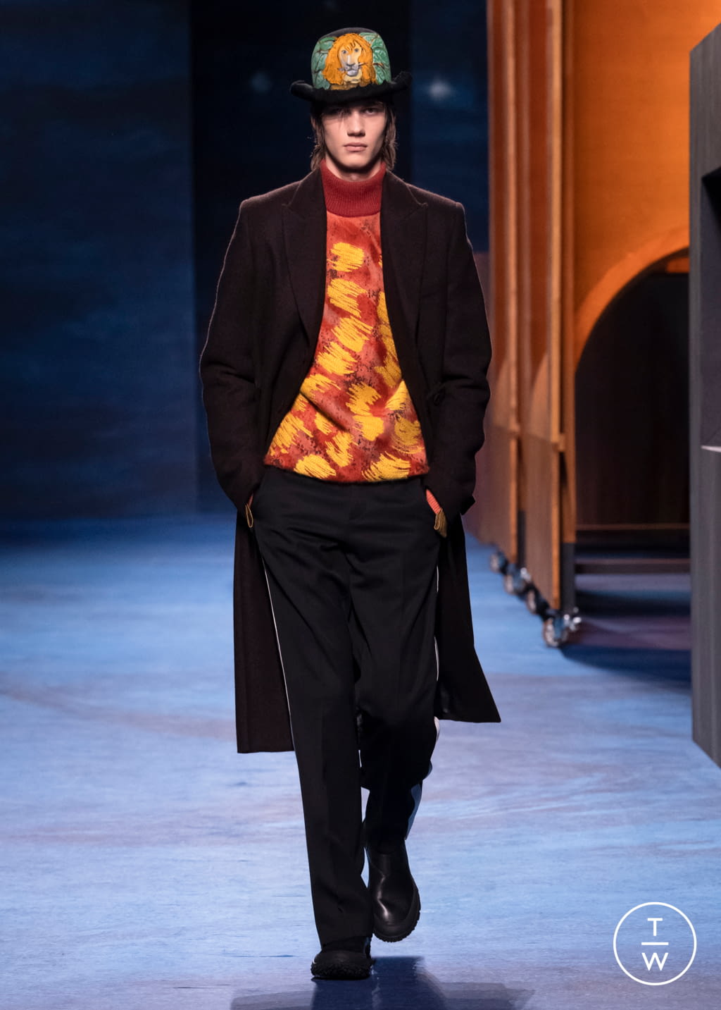 Fashion Week Paris Fall/Winter 2021 look 11 de la collection Dior Men menswear
