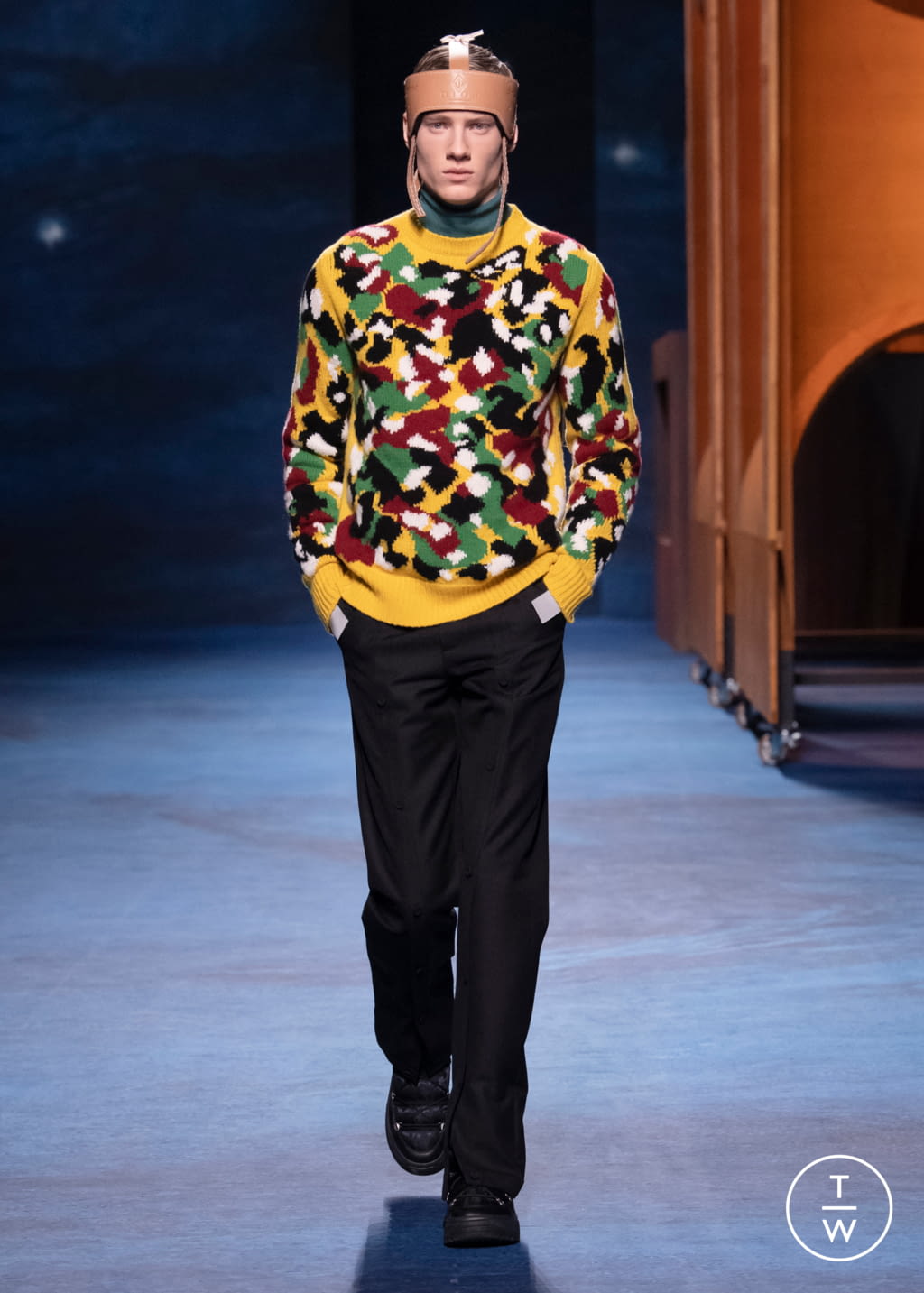 Fashion Week Paris Fall/Winter 2021 look 14 from the Dior Men collection menswear