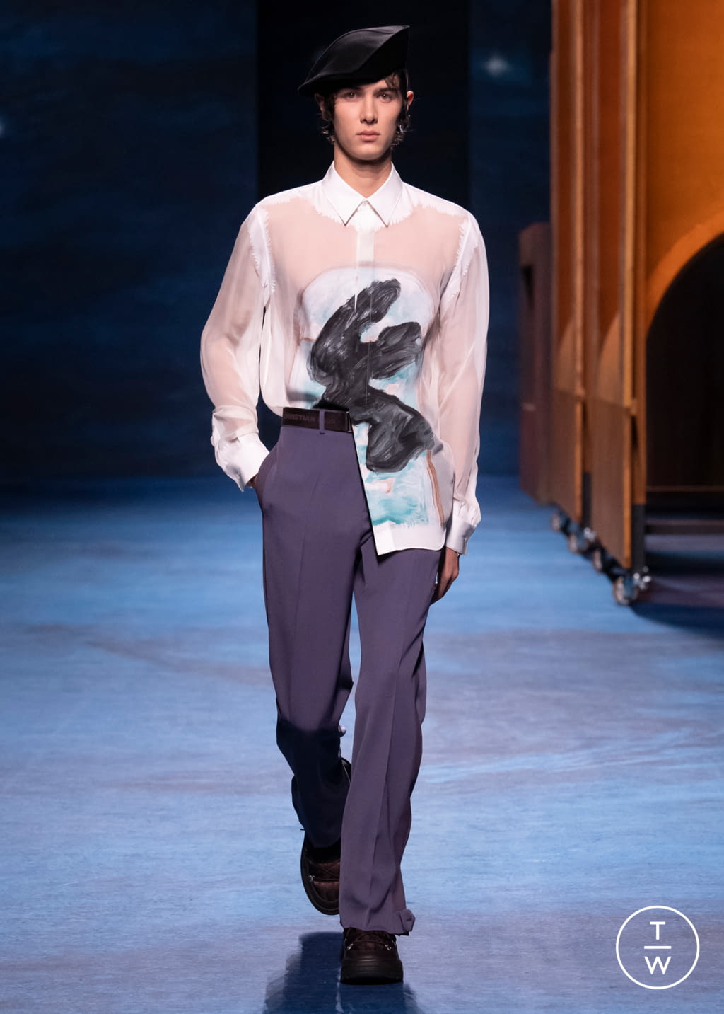 Fashion Week Paris Fall/Winter 2021 look 25 de la collection Dior Men menswear