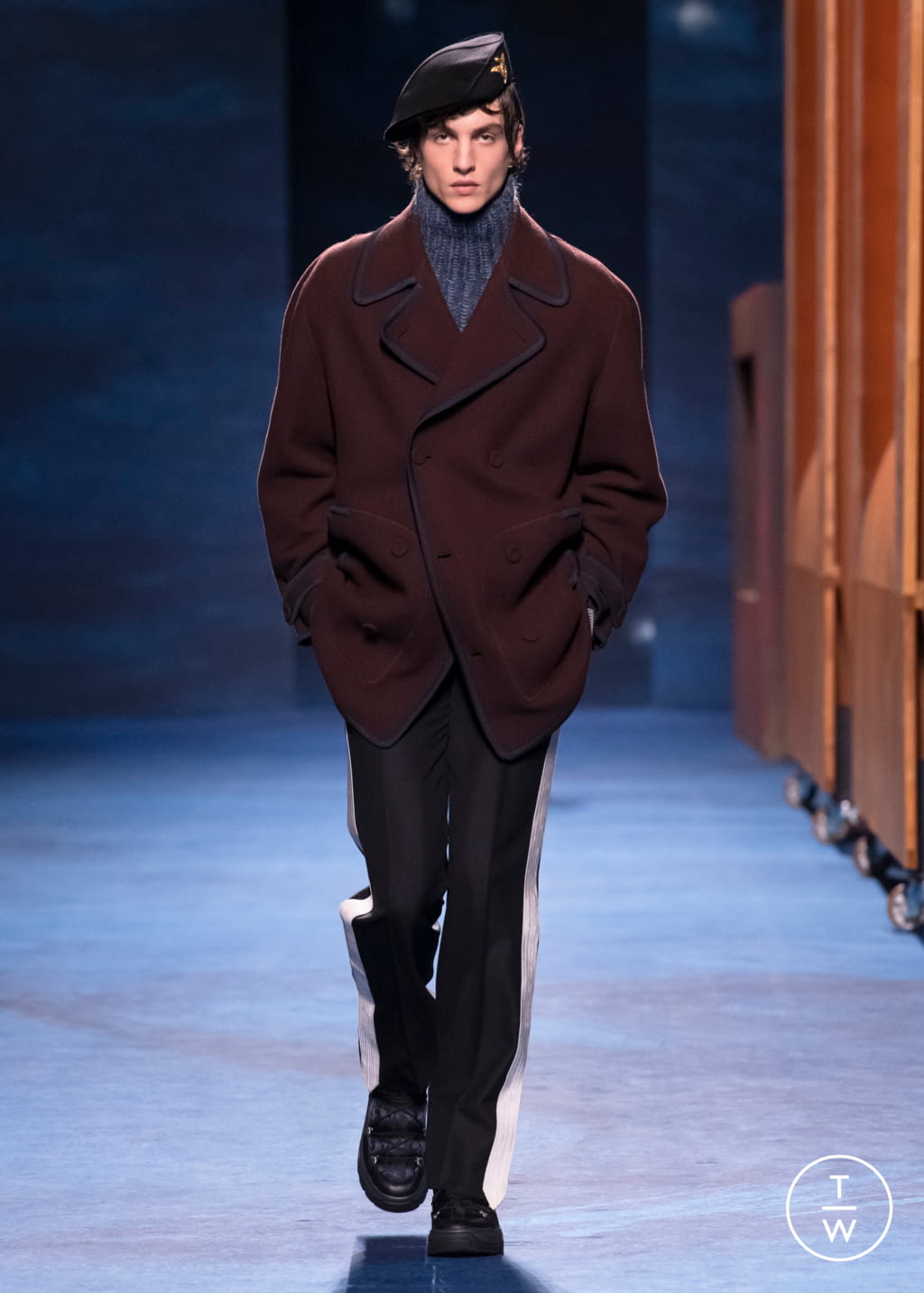 Fashion Week Paris Fall/Winter 2021 look 7 from the Dior Men collection 男装