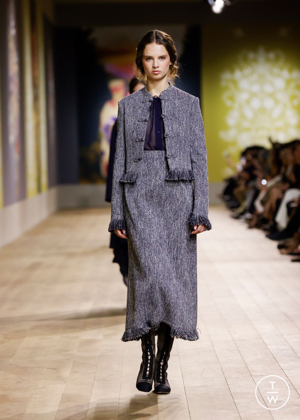 Fashion Week Paris Fall/Winter 2022 look 48 from the Christian Dior collection 高级定制