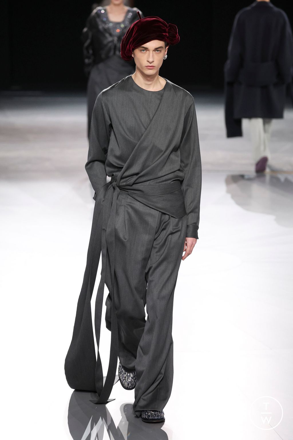 Fashion Week Paris Fall/Winter 2024 look 45 from the Dior Men collection 男装