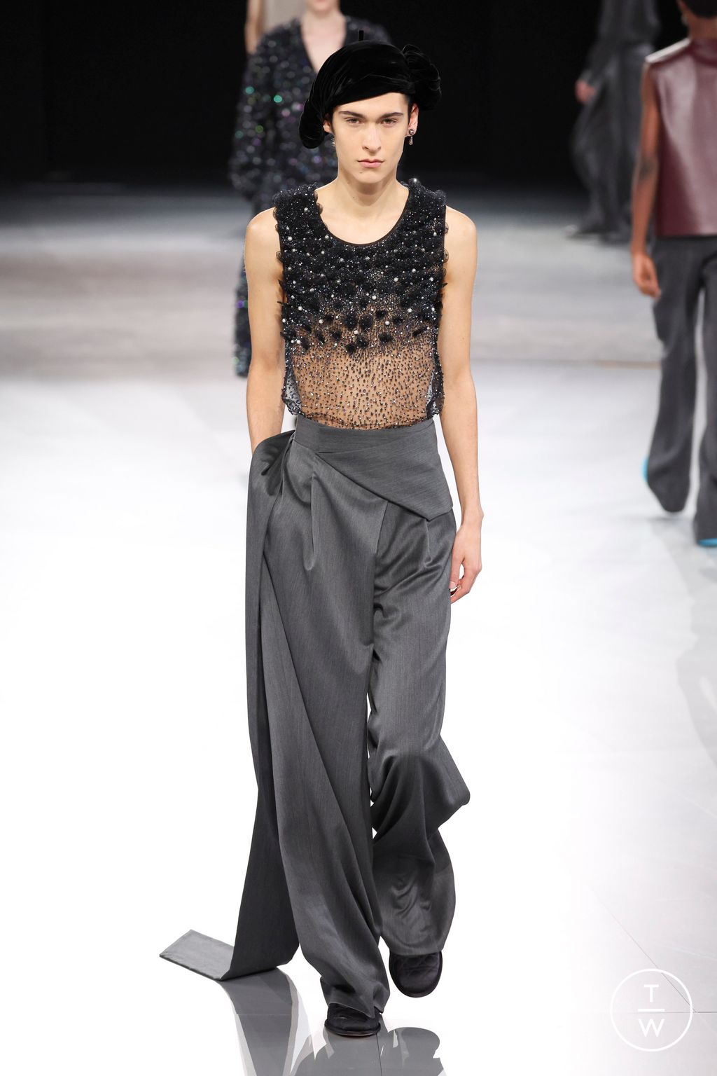 Fashion Week Paris Fall/Winter 2024 look 50 de la collection Dior Men menswear