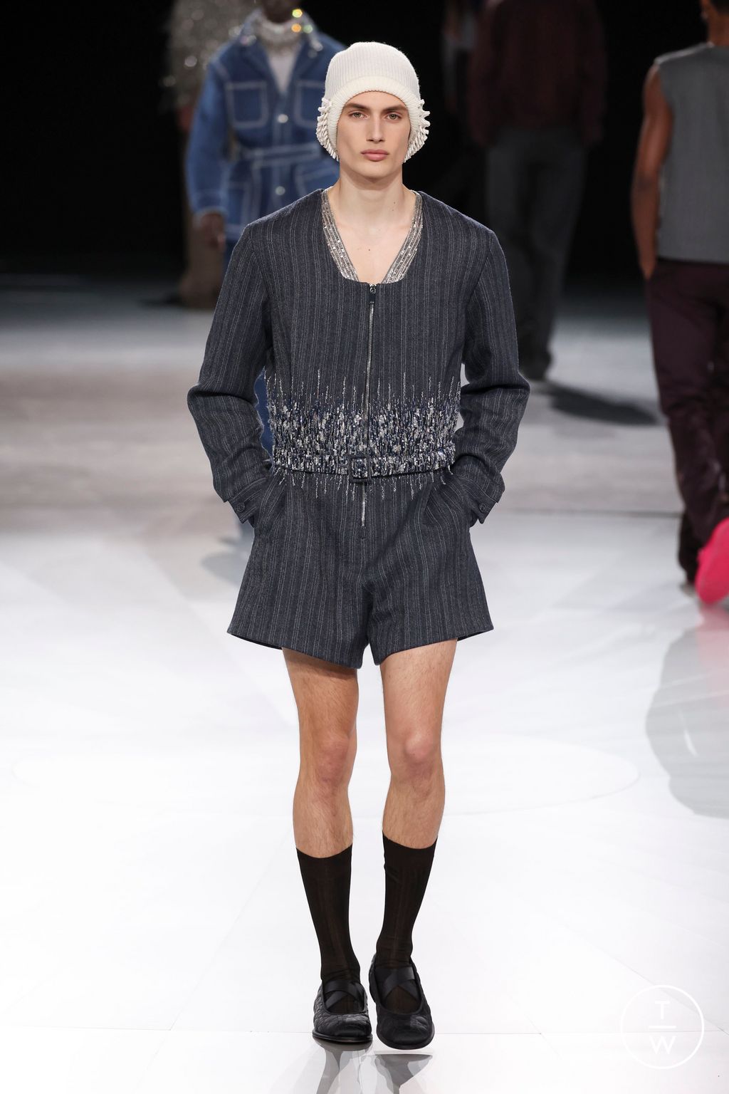 Fashion Week Paris Fall/Winter 2024 look 53 from the Dior Men collection 男装